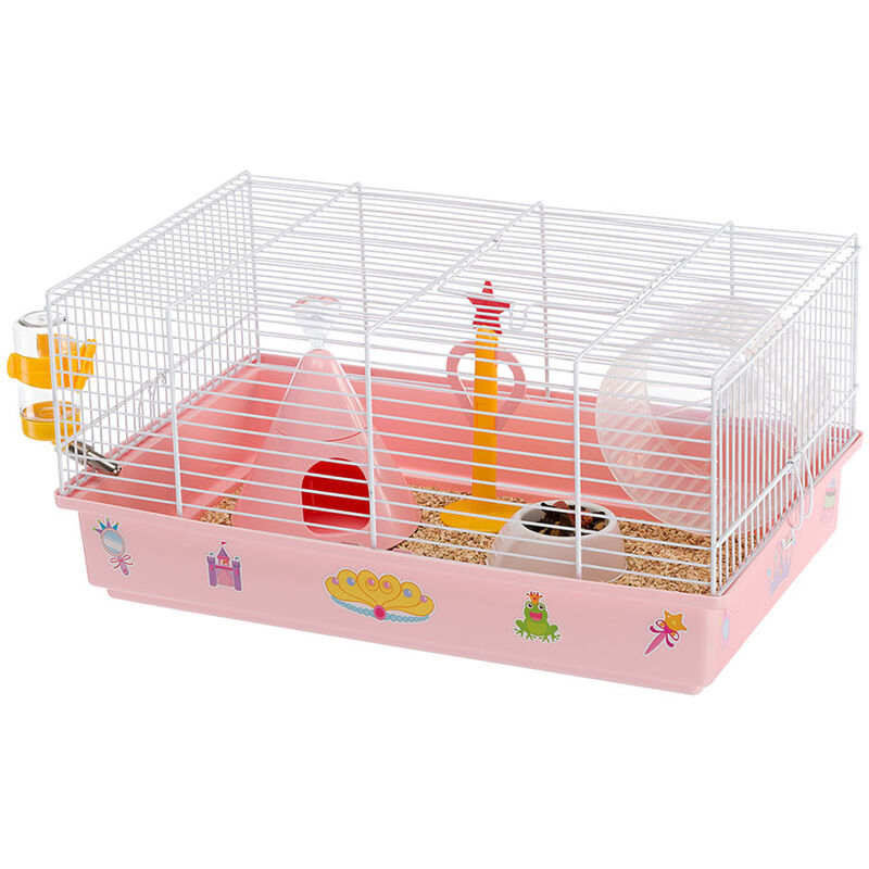 foto del prodotto ferplast criceti 9 princess gabbia per criceti originale e personalizzabile. ambientazione principesse.. variante misure 46 x 29.5 x h 23 cm 