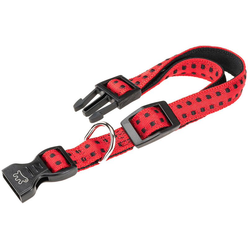 foto del prodotto ferplast cricket c collare in nylon per cani in varie misure e colori.. variante c15 40 misure a 27 40 cm b 15 mm rosso