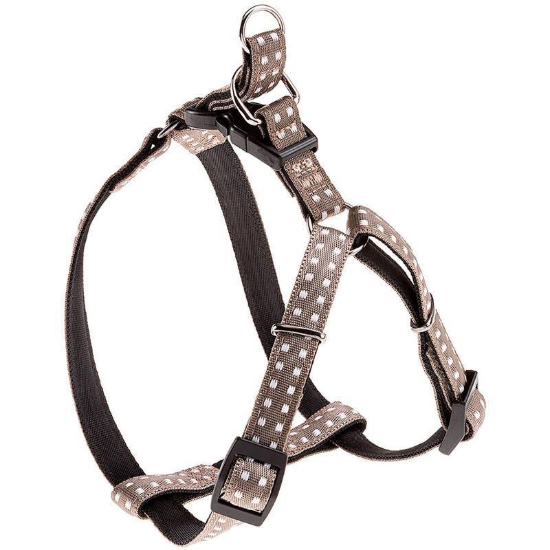 foto del prodotto ferplast cricket p pettorina in nylon per cani, disponibile in vari colori e misure. variante medium misure a b 45.5 63 cm 15 mm tortora