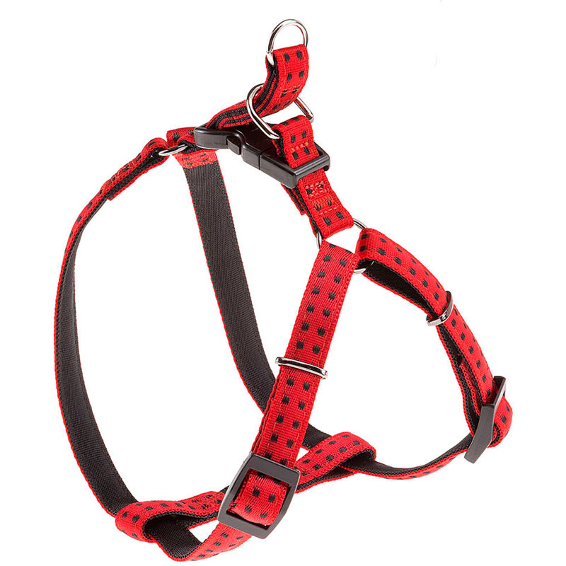foto del prodotto ferplast cricket p pettorina in nylon per cani, disponibile in vari colori e misure. variante small misure a b 40 51.5 cm 15 mm rosso