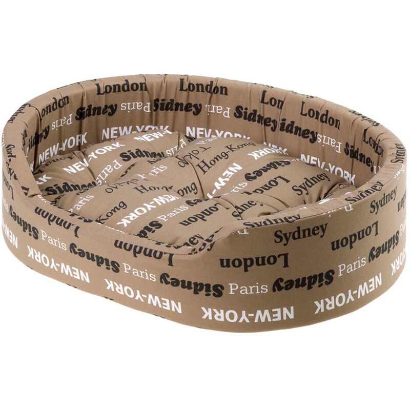 foto del prodotto ferplast - dandy c cuccetta in cotone con imbottitura. varie misure.. variante 55 - misure 55 x 41 x h 15 cm - marrone