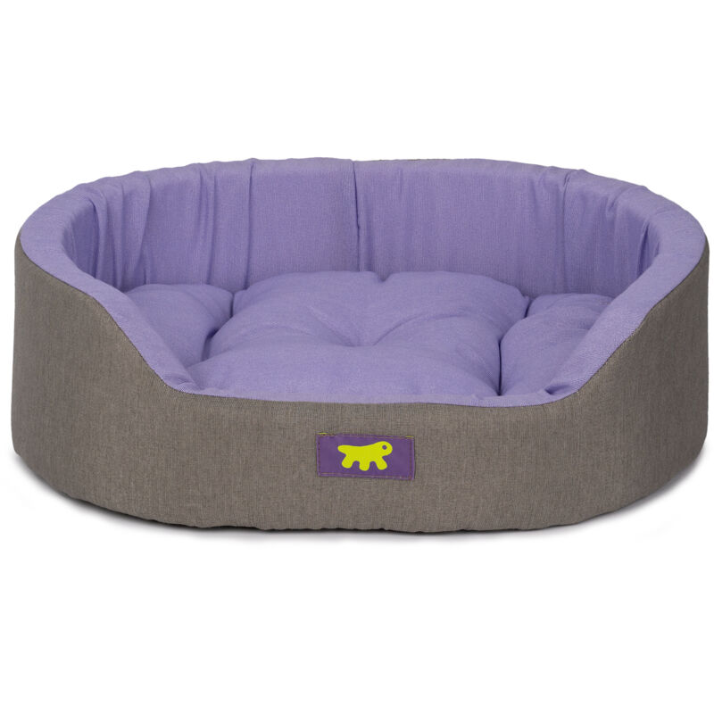 foto del prodotto ferplast - dandy colours cuccia cane e gatto da interno, in cotone con cuscino removibile dandy. variante 45 - misure 45 x 35 x h 13 cm - lilla