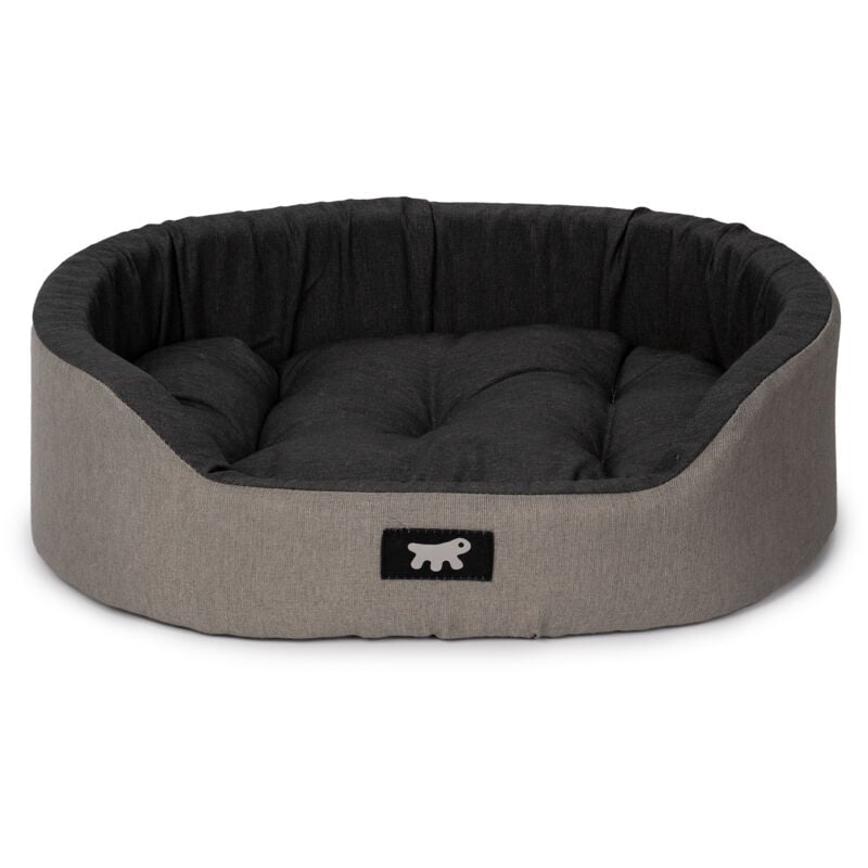 foto del prodotto ferplast - dandy colours cuccia cane e gatto da interno, in cotone con cuscino removibile dandy. variante 45 - misure 45 x 35 x h 13 cm - marrone