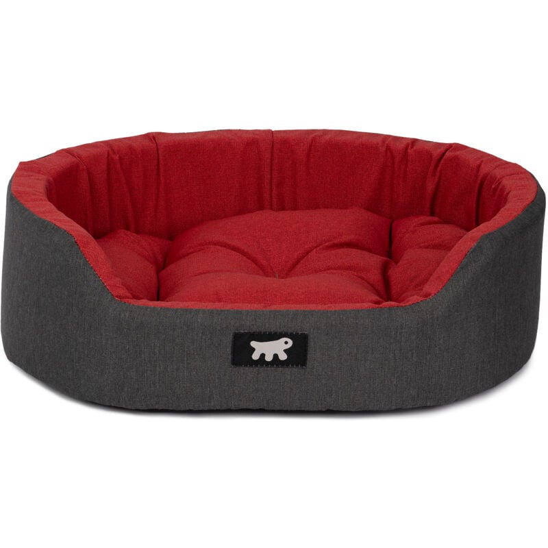 foto del prodotto ferplast - dandy colours cuccia cane e gatto da interno, in cotone con cuscino removibile dandy. variante 45 - misure 45 x 35 x h 13 cm - rosso