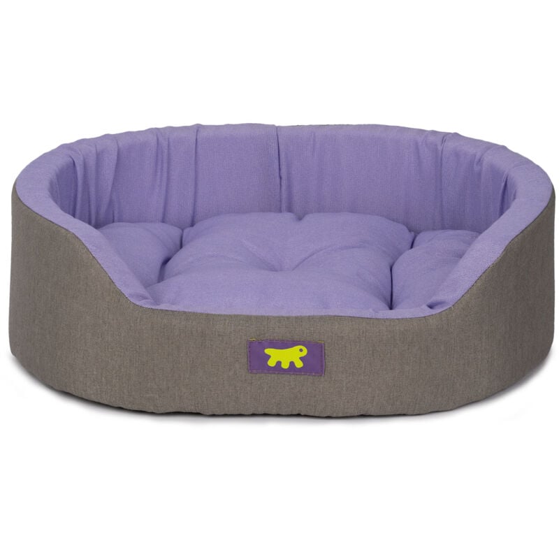 foto del prodotto ferplast - dandy colours cuccia cane e gatto da interno, in cotone con cuscino removibile dandy. variante 55 - misure 55 x 41 x h 15 cm - lilla
