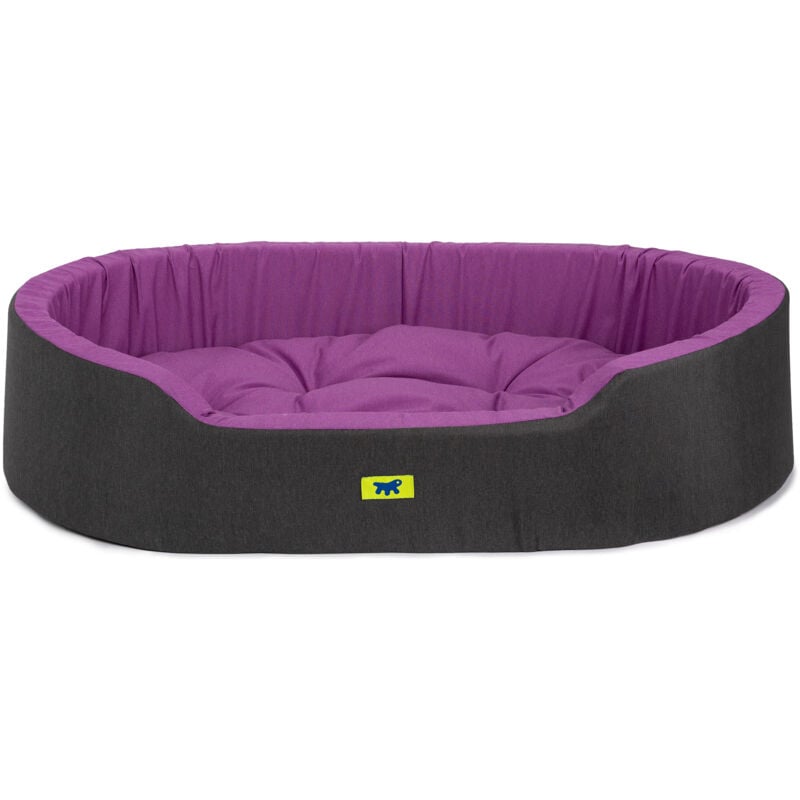 foto del prodotto ferplast dandy colours ferplast cuccia cane e gatto da interno, in cotone con cuscino removibile dandy. variante 95 misure 95 x 60 x h 23 cm