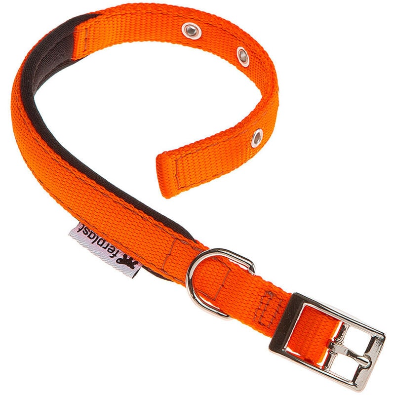 foto del prodotto ferplast daytona c collare in nylon con soffice imbottitura in vari colori e misure. variante c15 35 misure arancione