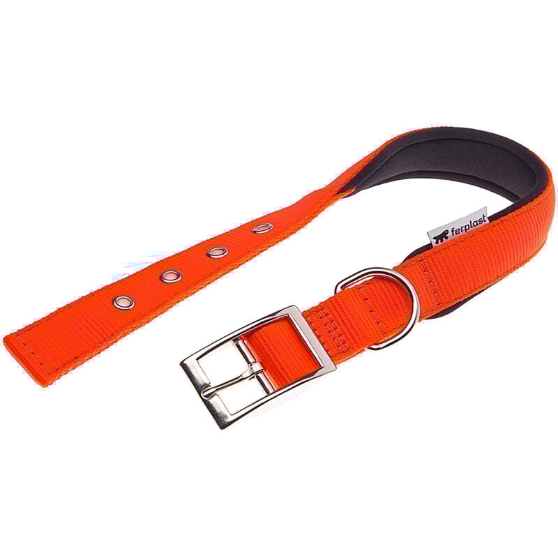 foto del prodotto ferplast daytona c collare in nylon con soffice imbottitura in vari colori e misure. variante c25 45 misure arancione