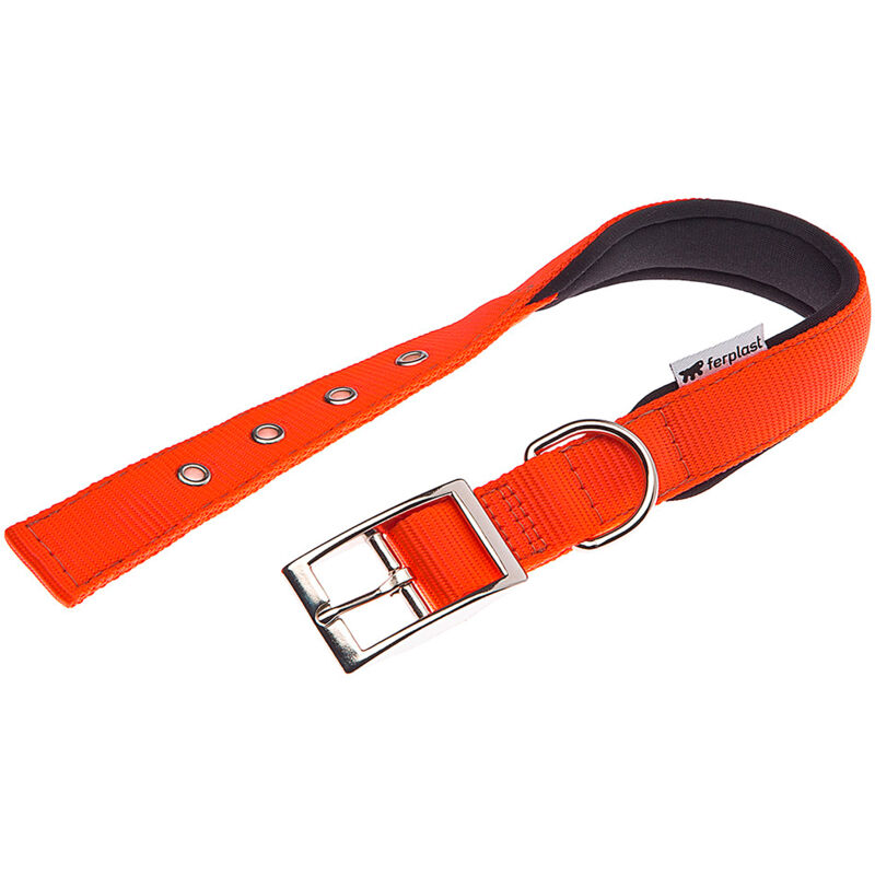 foto del prodotto ferplast daytona c collare in nylon con soffice imbottitura in vari colori e misure. variante c25 53 misure arancione