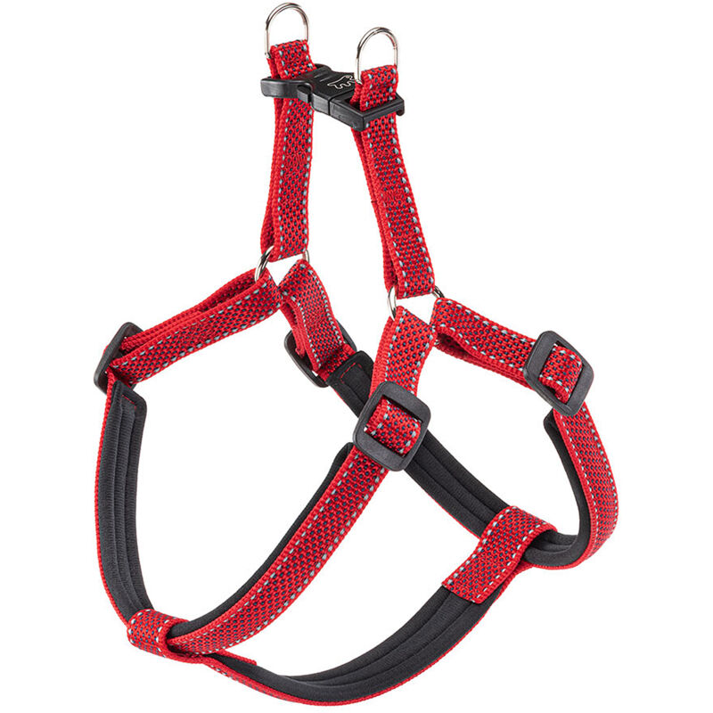 foto del prodotto ferplast daytona deluxe p pettorina riflettente imbottita per cani. variante large misure a 65 71 cm b 67 73 cm 20 mm rosso
