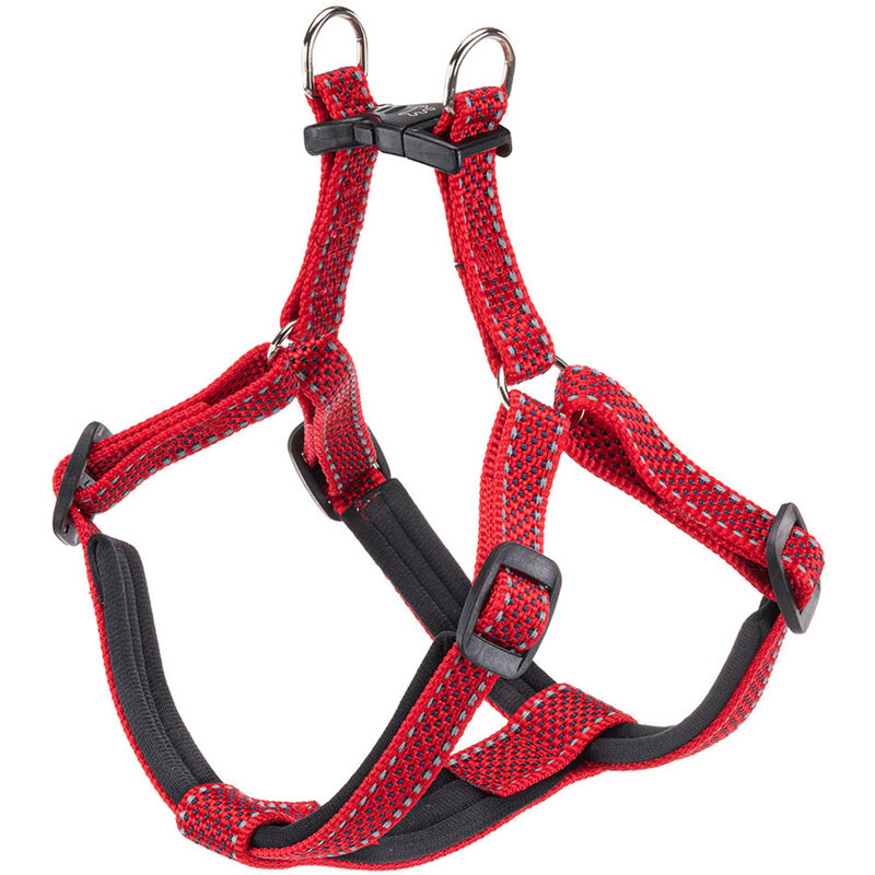 foto del prodotto ferplast daytona deluxe p pettorina riflettente imbottita per cani. variante medium misure a 50 55 cm b 53 60 cm 15 mm rosso