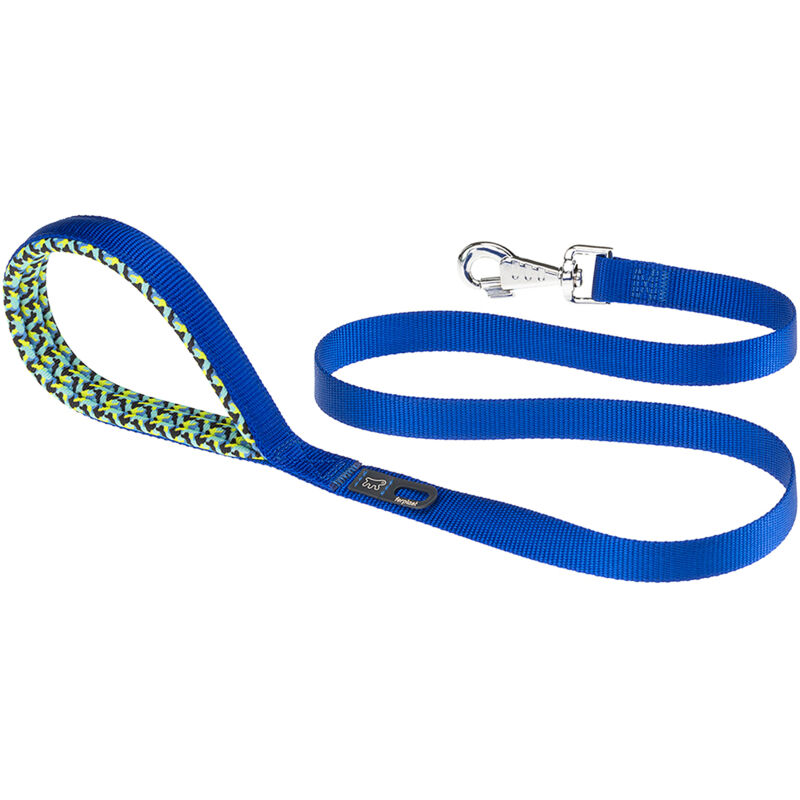 foto del prodotto ferplast daytona fantasy g guinzaglio per cani in nylon con morbida impugnatura.. variante g15 120 misure 15 mm x l 120 cm blu