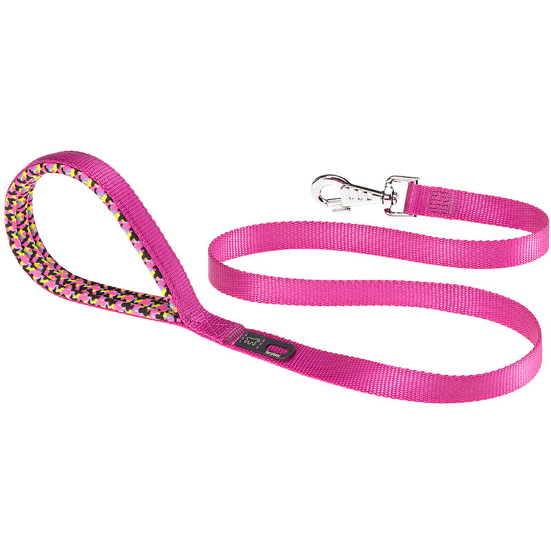 foto del prodotto ferplast daytona fantasy g guinzaglio per cani in nylon con morbida impugnatura.. variante g15 120 misure 15 mm x l 120 cm fucsia