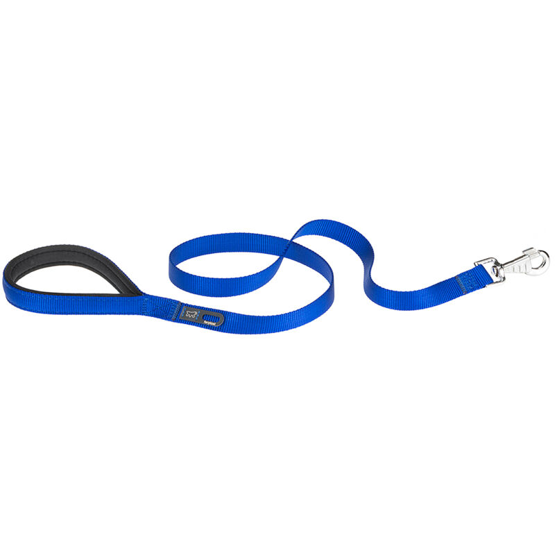 foto del prodotto ferplast daytona g guinzaglio in nylon con impugnatura imbottita. in vari colori e misure. variante g25 120 misure 25 mm x l 120 cm blu