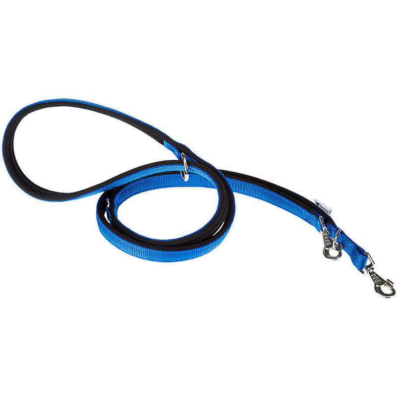 foto del prodotto ferplast daytona ga guinzaglio in nylon per l addestramento di cani. vari colori, 2 misure.. variante ga15 200 misure 15 mm x l 200 cm blu