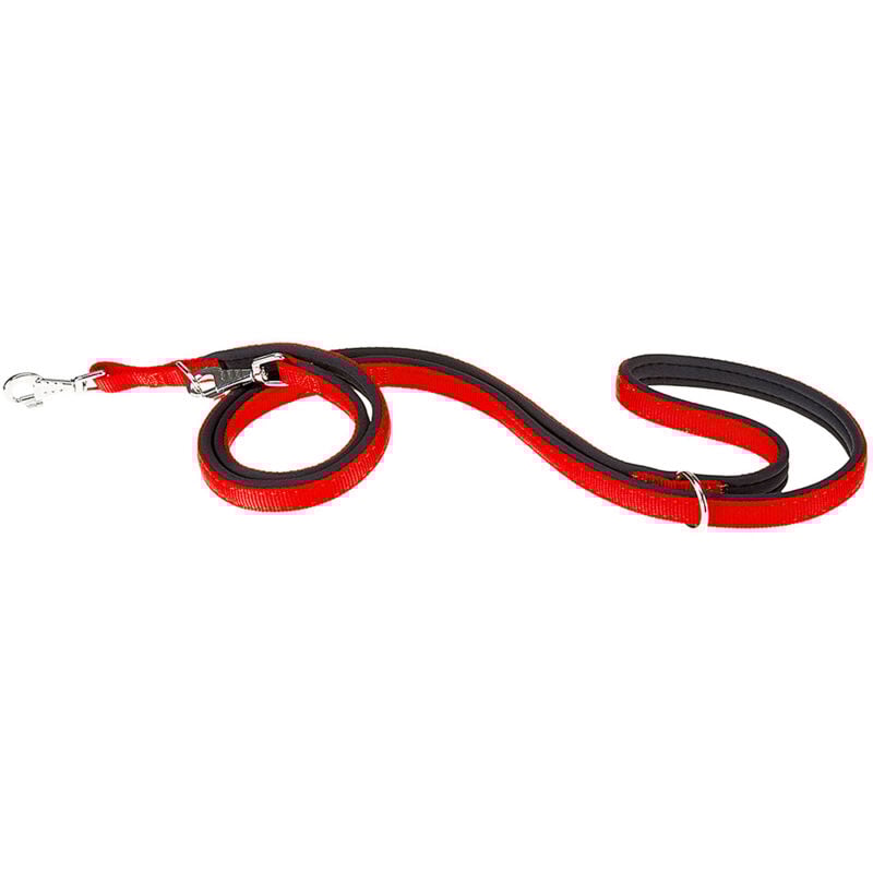 foto del prodotto ferplast daytona ga guinzaglio in nylon per l addestramento di cani. vari colori, 2 misure.. variante ga15 200 misure 15 mm x l 200 cm rosso