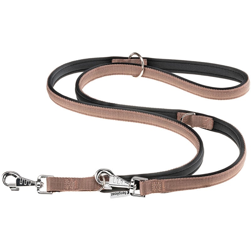 foto del prodotto ferplast daytona ga guinzaglio in nylon per l addestramento di cani. vari colori, 2 misure.. variante ga20 200 misure 20 mm x l 200 cm marrone