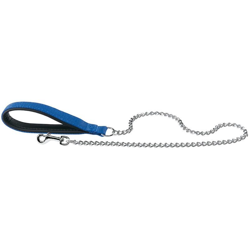 foto del prodotto ferplast daytona gm 25 100 guinzaglio in nylon con catenella e impugnatura soft. vari colori.. variante misure 25 mm x l 100 cm blu