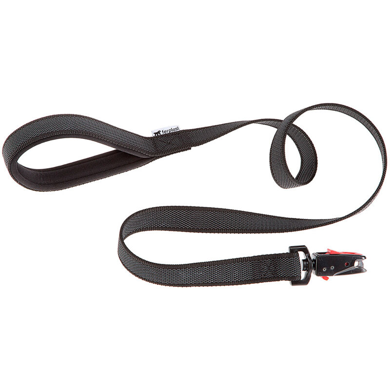 foto del prodotto ferplast daytona gummy matic g guinzaglio per cani con moschettone automatico. fettuccia in nylon e gomma. varie misure e colori.. variante g15 120