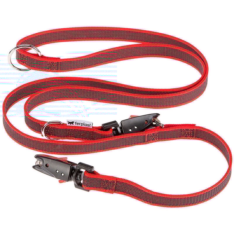 foto del prodotto ferplast daytona gummy matic ga guinzaglio da addestramento con moschettone automatico. fettuccia in nylon e gomma.. variante ga20 200 misure 20
