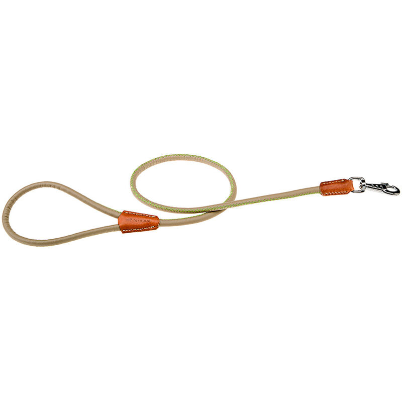 foto del prodotto ferplast derby g guinzaglio per cani in ecopelle con interno in nylon. varie misure e colori.. variante 7 110 misure 7 mm x l 110 cm tortora
