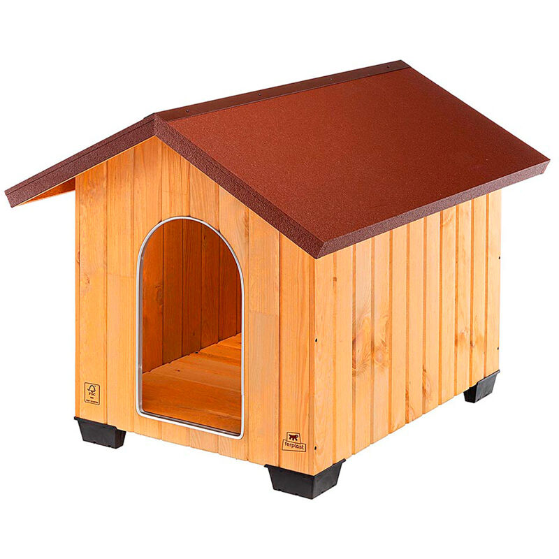 foto del prodotto ferplast domus cuccia per cani in legno fsc 6 misure. variante extra large misure 89.5 x 111.5 x h 90 cm 