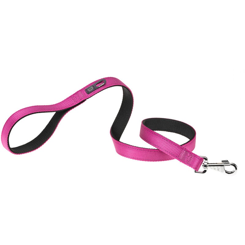 foto del prodotto ferplast dual g colours guinzaglio per cani in nylon, in 3 misure e 4 colori. variante g20 110 misure 20 mm x l 110 cm viola