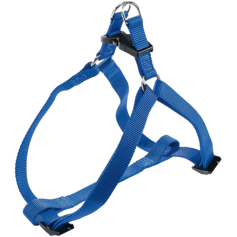 foto del prodotto ferplast easy p pettorina in nylon per cani, disponibile in tanti colori e misure. variante medium misure a b 45 63 cm 15 mm blu