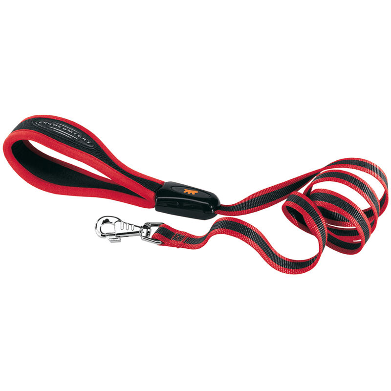 foto del prodotto ferplast ergocomfort g guinzaglio in nylon con impugnatura ergonomica in vari colori e misure. variante g20 120 misure 20 mm x l 120 cm rosso