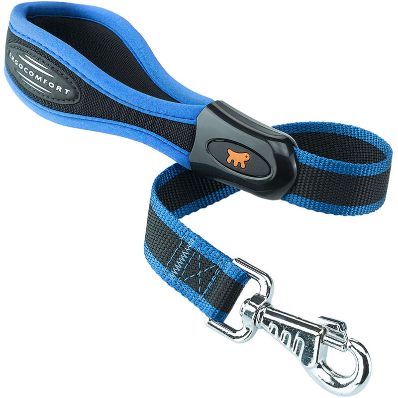 foto del prodotto ferplast ergocomfort g guinzaglio in nylon con impugnatura ergonomica in vari colori e misure. variante gm25 55 misure 25 mm x l 55 cm blu