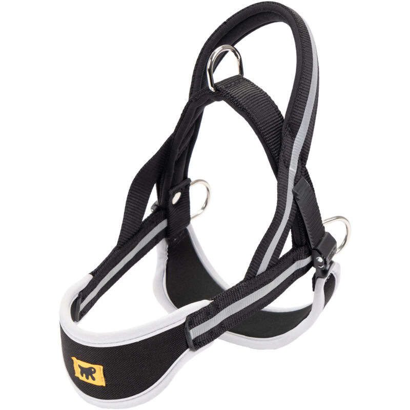foto del prodotto ferplast ergocomfort nordic pettorina ergonomica in nylon di tipo svedese . variante 1 misure a 48 cm b 59 67 cm nero