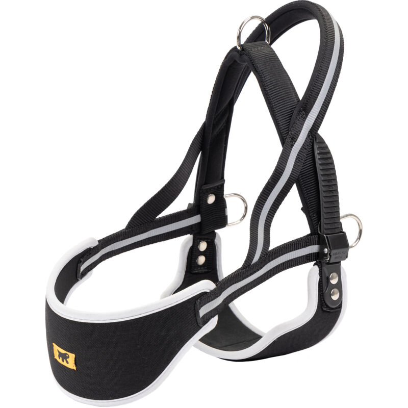 foto del prodotto ferplast ergocomfort nordic pettorina ergonomica in nylon di tipo svedese . variante 3 misure a 65 cm b 77 92 cm nero