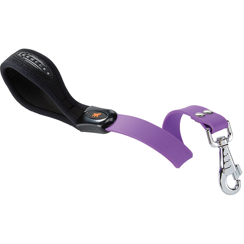 foto del prodotto ferplast ergoflex gm guinzaglio in tecno gomma con impugnatura ergonomica. vari colori. variante misure 25 mm x l 55 cm viola