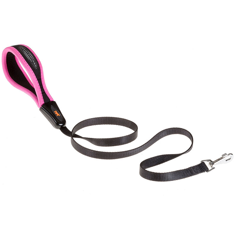foto del prodotto ferplast ergofluo g guinzaglio per cani in nylon con impugnatura imbottita.. variante g20 120 misure 20 mm x l 120 cm fucsia