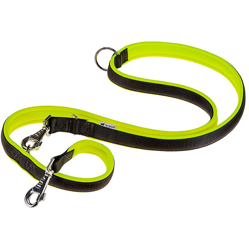 foto del prodotto ferplast ergofluo ga guinzaglio da addestramento per cani.. variante ga15 200 misure 15 mm x l 200 cm giallo