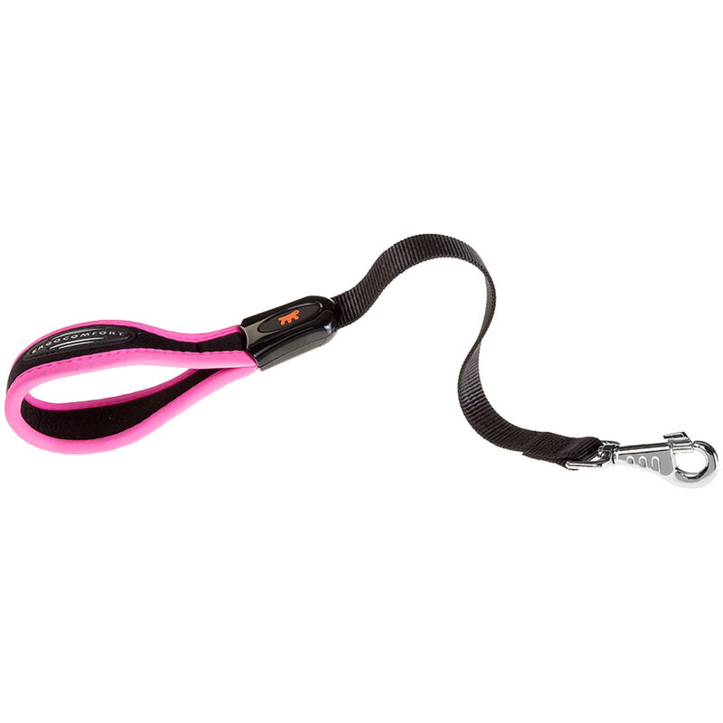 foto del prodotto ferplast ergofluo gm guinzaglio corto per cani in nylon con morbida impugnatura.. variante misure 25 mm x l 55 cm fucsia