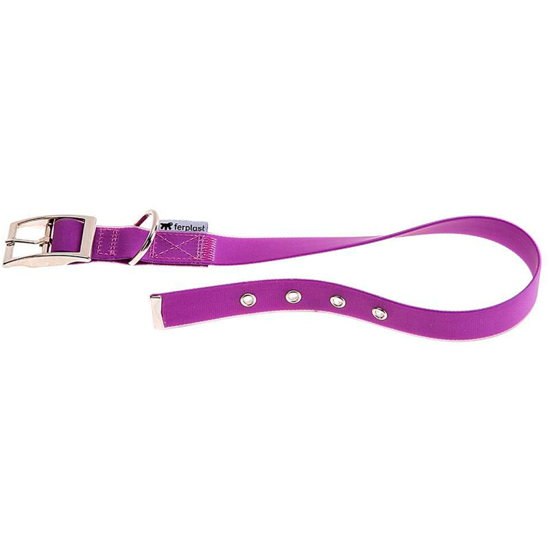 foto del prodotto ferplast evolution cf collare in poliestere e pvc per cani. vari colori e misure.. variante cf25 53 misure a 45 53 cm b 25 mm viola