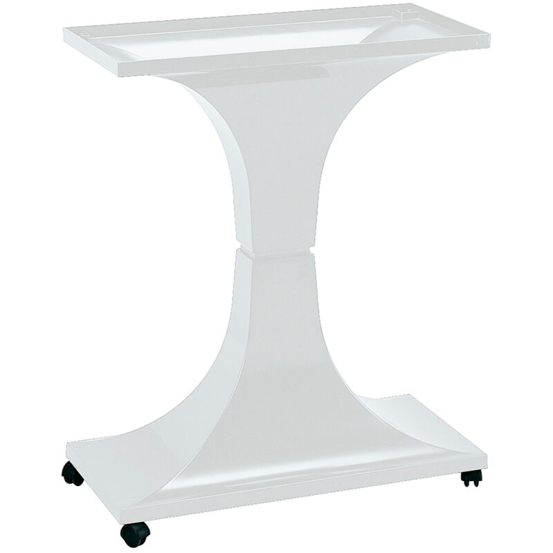 foto del prodotto ferplast f 72 supporto in plastica con ruote per gabbie canto, palladio 5, piano 5.. variante f 72 misure 64 x 31 x h 77 cm bianco