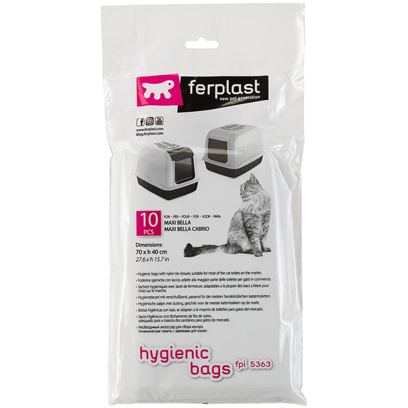 foto del prodotto ferplast fpi 5363 sacchetti igienici per toilette maxi bella. variante fpi 5363 misure 70 x h 40 cm 