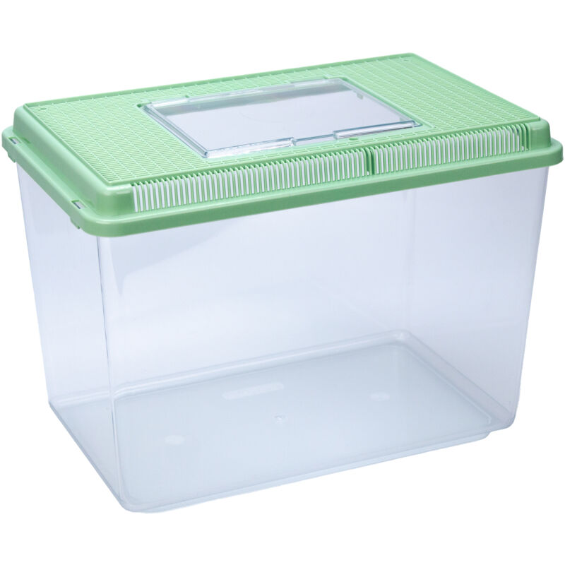 foto del prodotto ferplast geo contenitore per piccoli animali, pesci, tartarughe e insetti. variante maxi misure 41.3 x 26 x h 29.8 cm 21 l verde chiaro