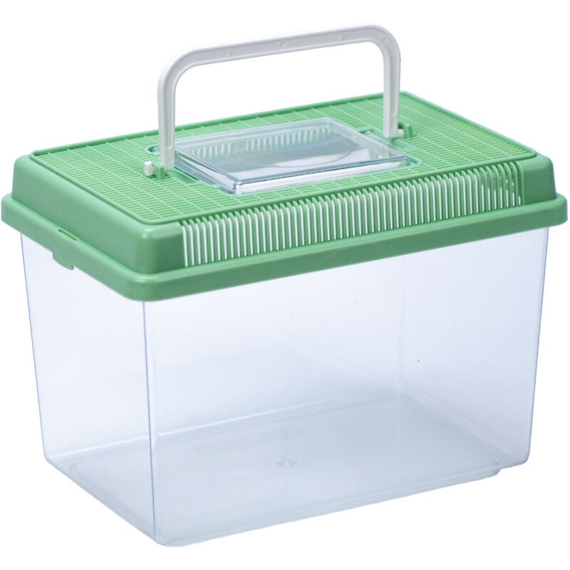 foto del prodotto ferplast geo contenitore per piccoli animali, pesci, tartarughe e insetti. variante medium misure 23.2 x 15.3 x h 16.6 cm 2.5 l verde chiaro
