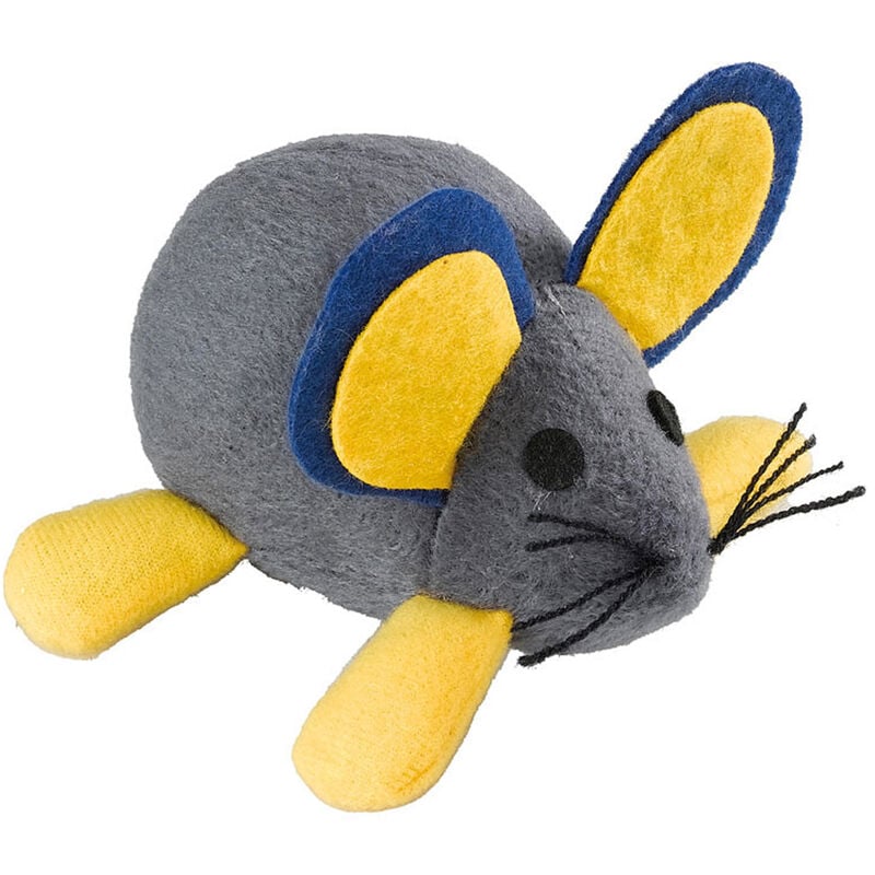 foto del prodotto ferplast gioco pa 5007 topolino per gatti in peluche con vibrazione. variante pa 5007 misure 10 x h 5.5 cm 11 cm colori misti
