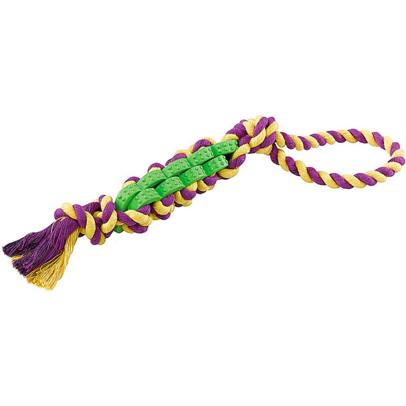 foto del prodotto ferplast gioco pa 6420 gioco per cani in cotone e gomma dura 2 misure. variante pa 6420 misure 40 x 4 x h 4 cm colori misti