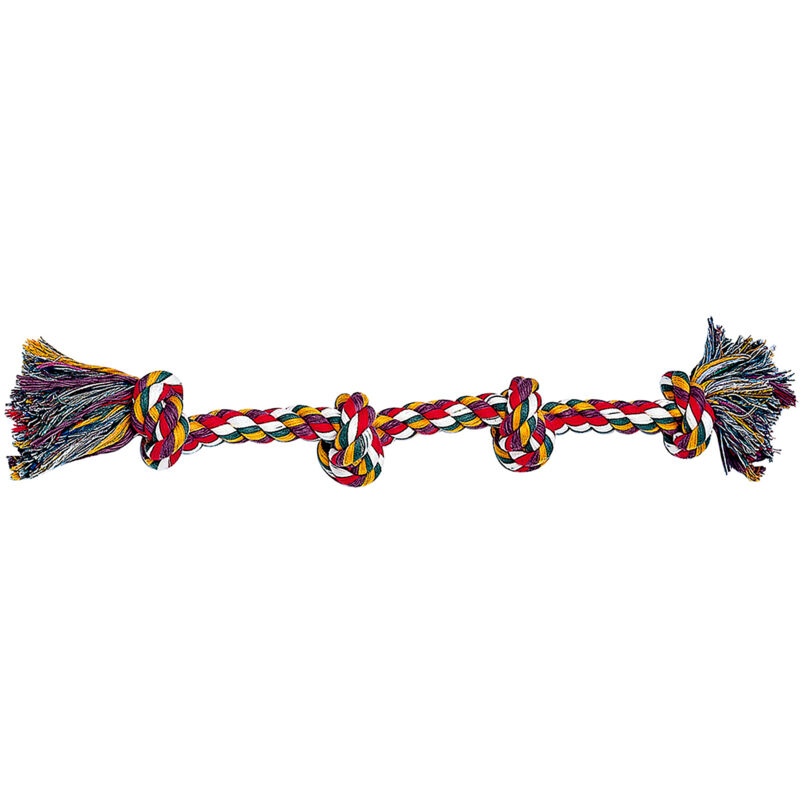 foto del prodotto ferplast gioco pa 6524 gioco dentale per cani in corda di cotone intrecciato. variante pa 6524 misure 2.5 x 52 cm colori misti