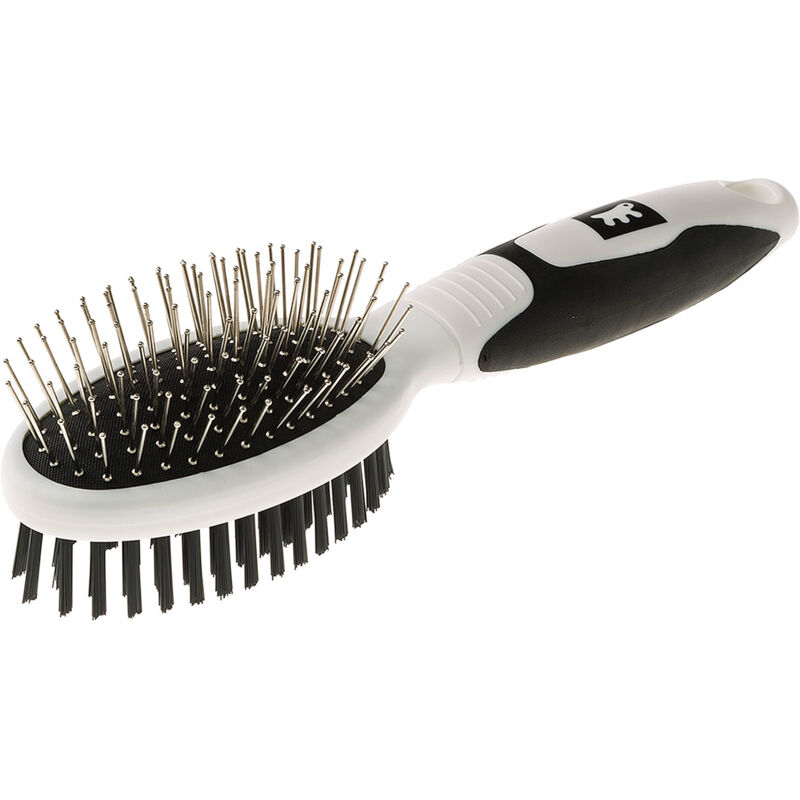 foto del prodotto ferplast gro 5762 premium spazzola combinata per cani con pelo corto, medio e lungo.. variante gro 5762 premium misure 21.8 x 5.7 x h 5.5 cm 