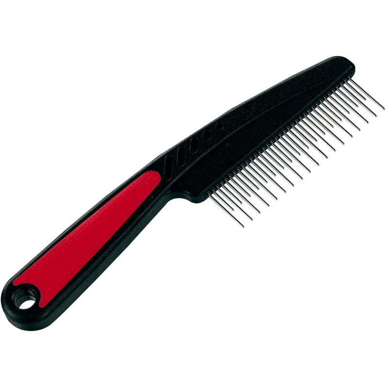 foto del prodotto ferplast gro 5878 pettine con denti rotanti per cani e gatti dal pelo medio e lungo. variante gro 5878 misure 19.8 x 1.4 x h 5.5 cm 