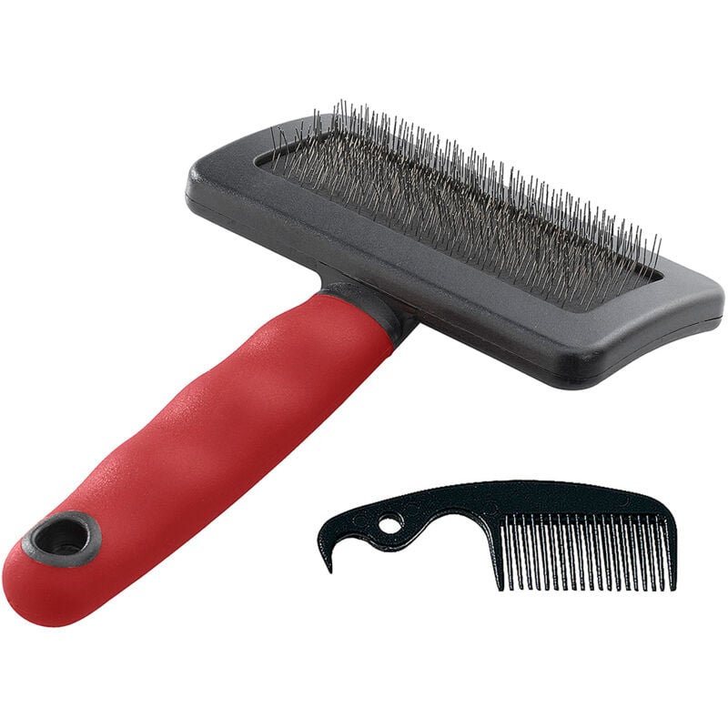 foto del prodotto ferplast gro 5946 large spazzola cardatrice per cani dal pelo medio e lungo. variante gro 5946 misure 16.5 x 11.4 x h 3.3 cm 