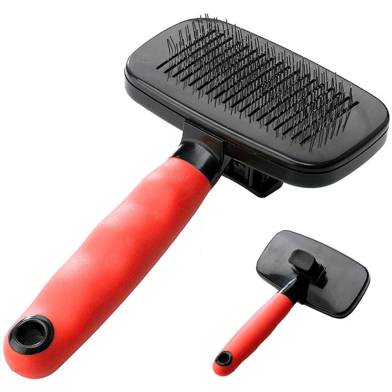 foto del prodotto ferplast gro 5955 spazzola cardatore per cani dal pelo medio e lungo. variante gro 5955 misure 16.3 x 9.7 x h 5.6 cm 