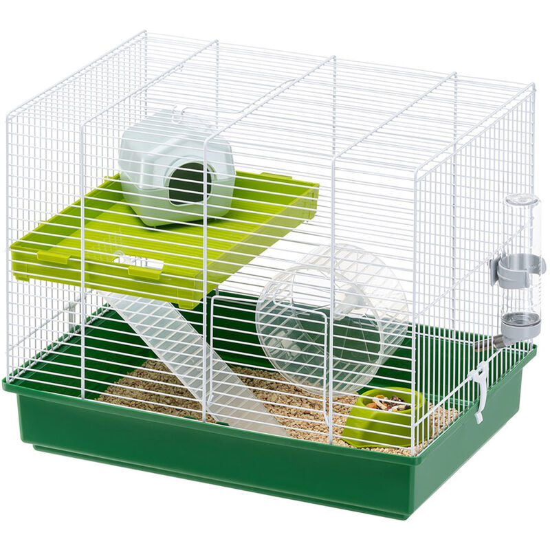 foto del prodotto ferplast hamster duo gabbia per roditori hamster duo adatta a criceti, design italiano, accessori inclusi . variante hamster duo misure 46 x 29