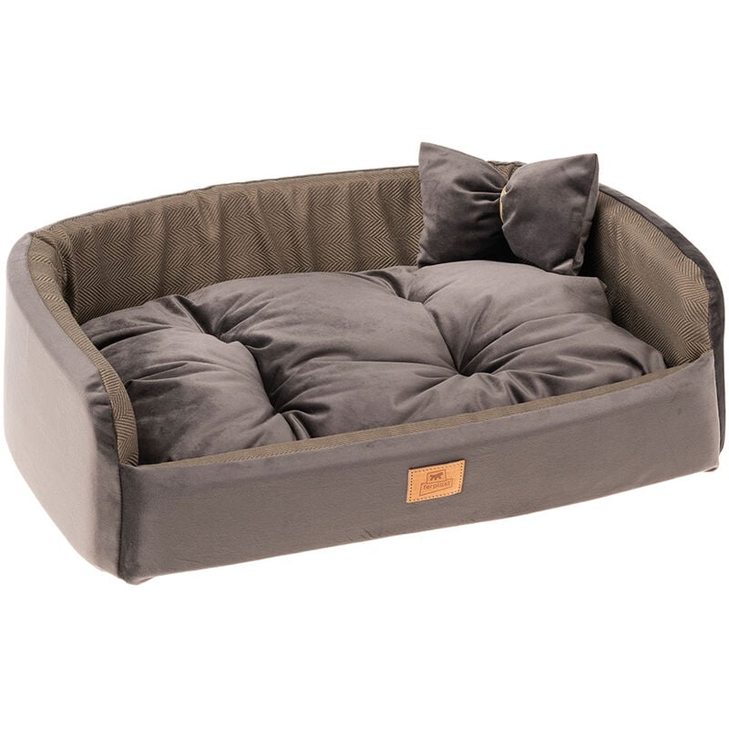 foto del prodotto ferplast harris cuccia con cuscino per cani e gatti in tessuto resistente. in vari colori e misure. . variante 80 misure 81 x 55 x h 20 cm